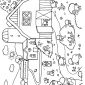 Farm Scene Coloring Pages Coloring Pages Farming Scenes Home Etmapkoec Farm Scene Cow Baby Chick Page
