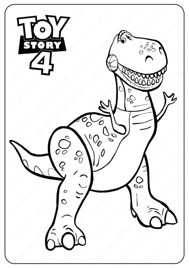 Free Coloring Pages For Toy Story Free Printable Toy Story Rex Coloring Pages For Buzz Lightyear Page Woody Tures